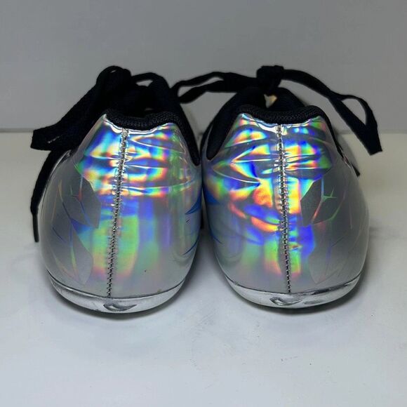 Thestron Track Spikes Shoes Men's Size 11 Silver Holographic Sprint Racing NWOB - Picture 9 of 13